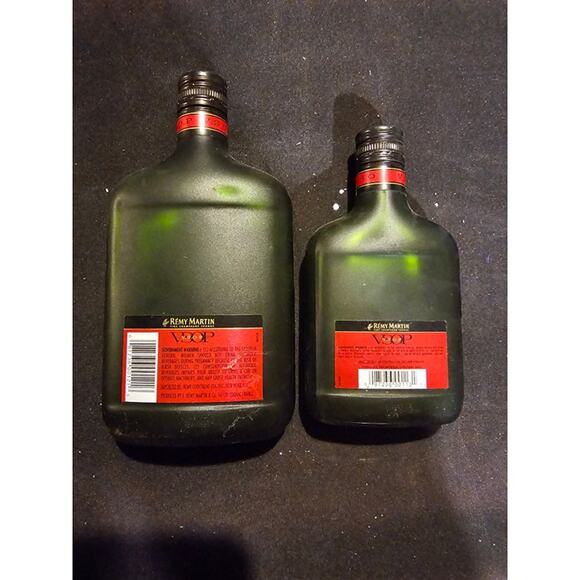 2x Empty Rémy Martin VSOP Cognac Bottles Green Glass Collectible Bar Decor - Picture 5 of 5